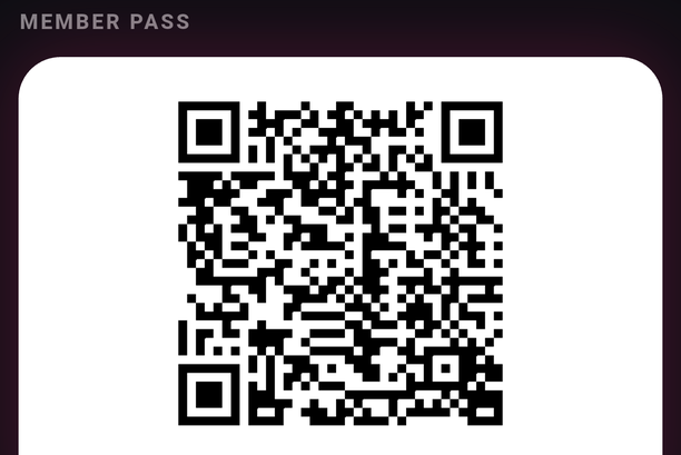 Member pass QR